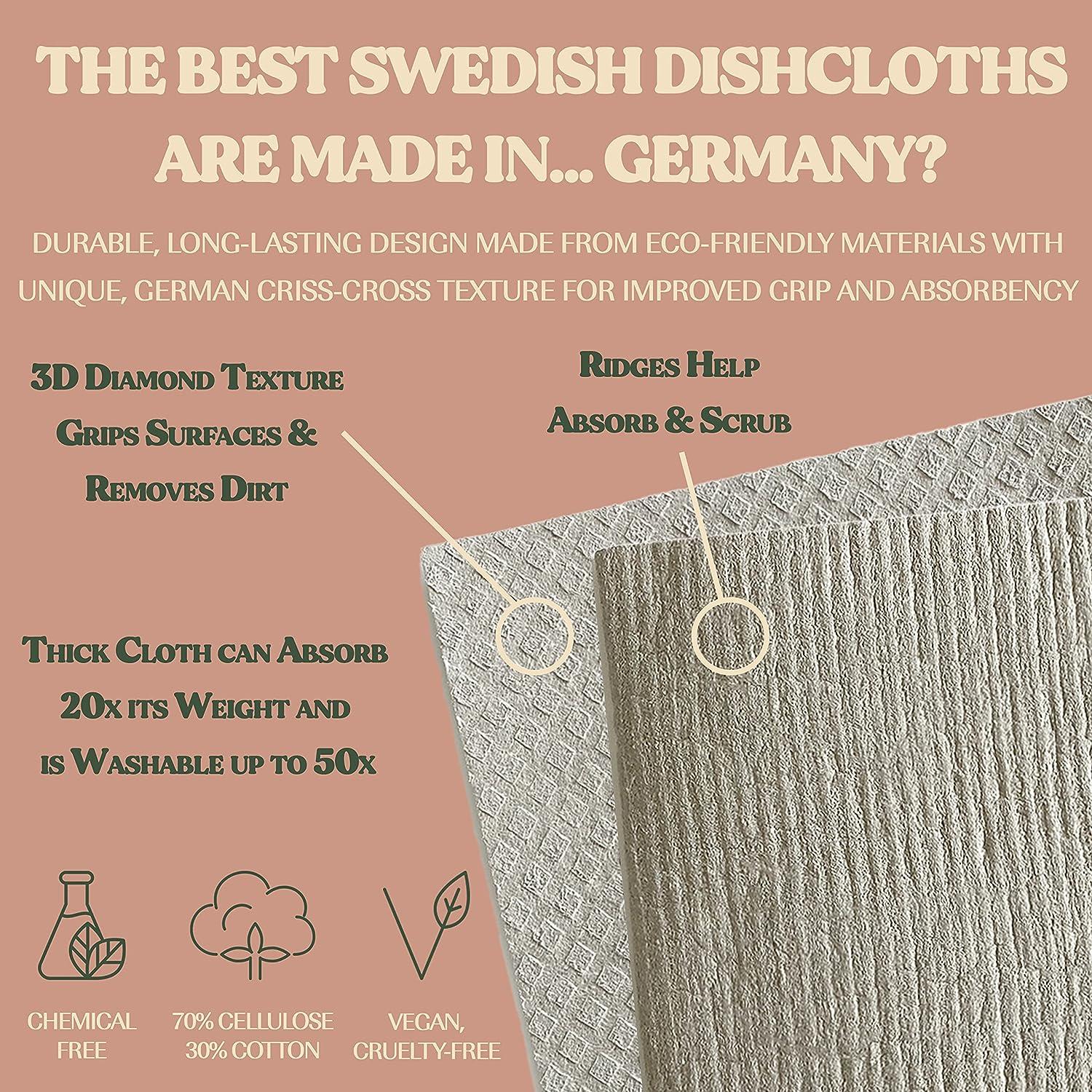 Swedish Dishcloths Kitchen Reusable Dish Towels Absorbent