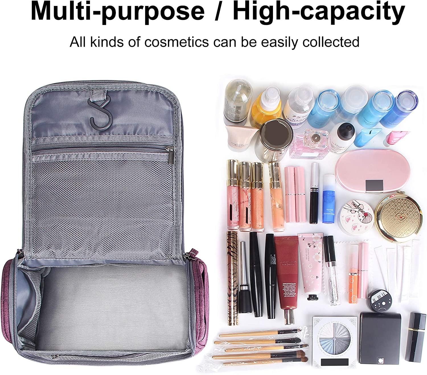 Travel Makeup Bag Light Mirror Adjustable Partitions - Temu