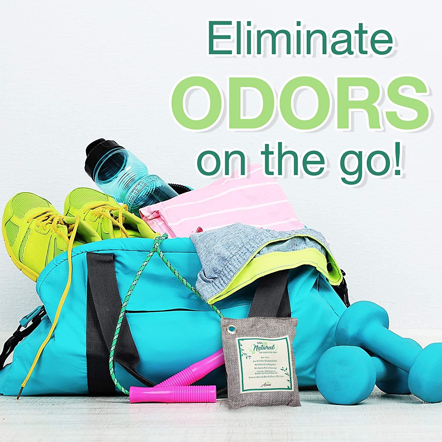 Air Purifier Bags with Bamboo Activated Charcoal (Purifying Pack of 4