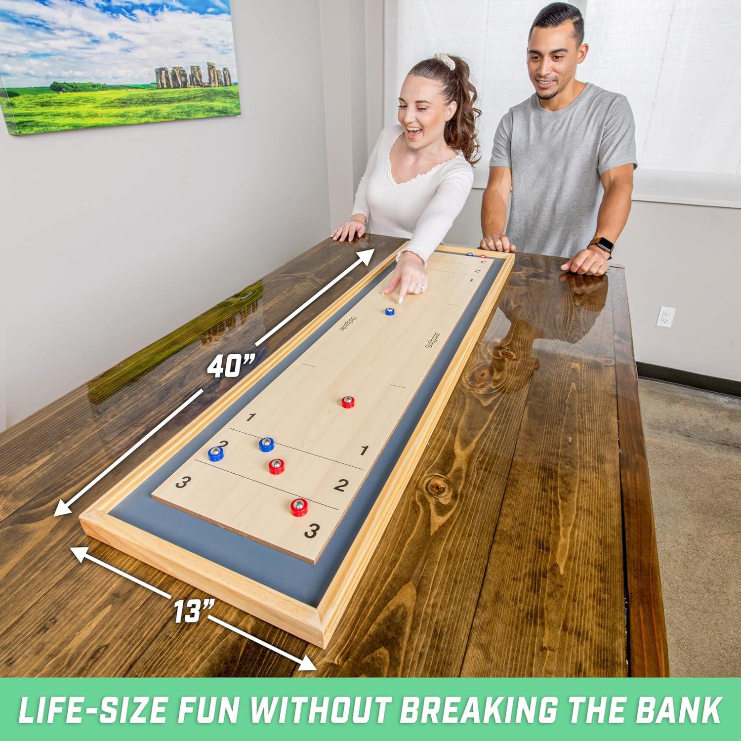 GoSports Shuffleboard and Curling 2 in 1 Board Games