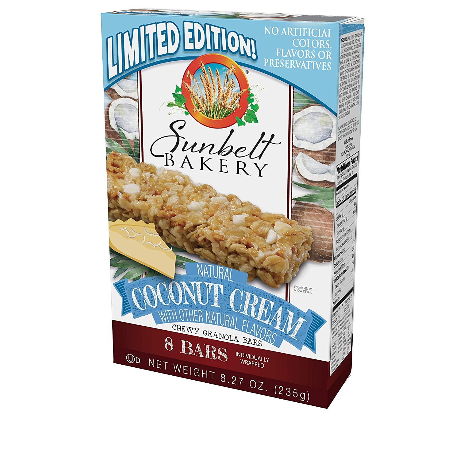 Sunbelt Bakery Coconut Cream Chewy Granola Bars, Coconut, 8 Bars (Pack of 4)