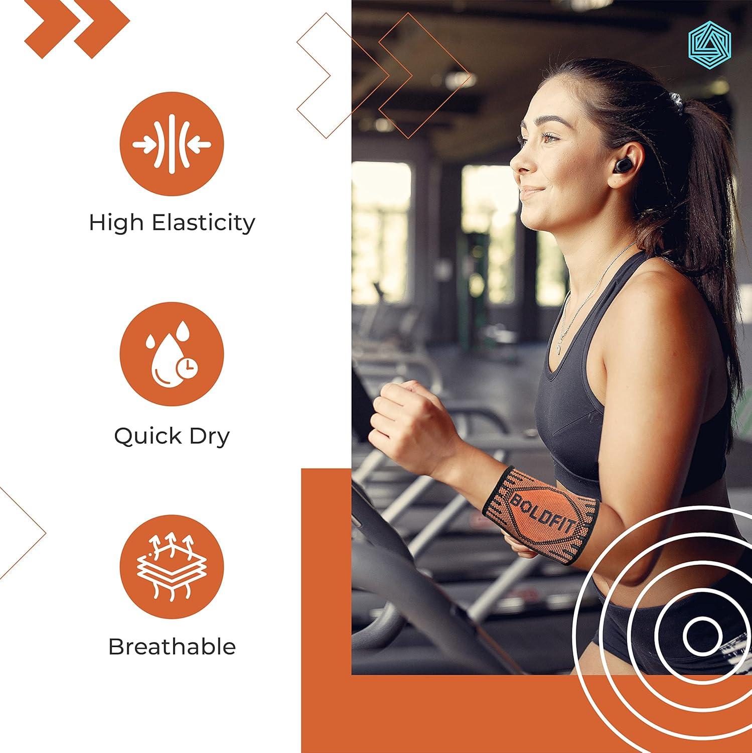 Boldfit Wrist Sleeves for Men Women Premium Gym Wrist Wraps