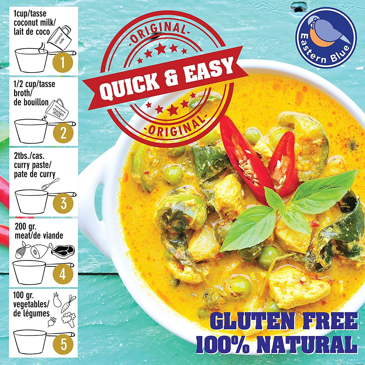 Thai Curry Paste Pack of 4 Green, Red, Yellow & Panang All Natural