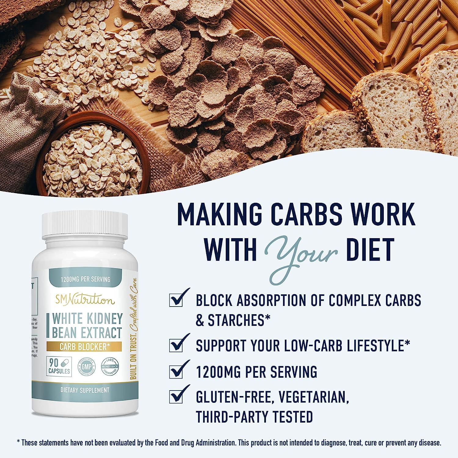 White Kidney Bean Carb Blocker (90 Capsules) 100 White Kidney Bean