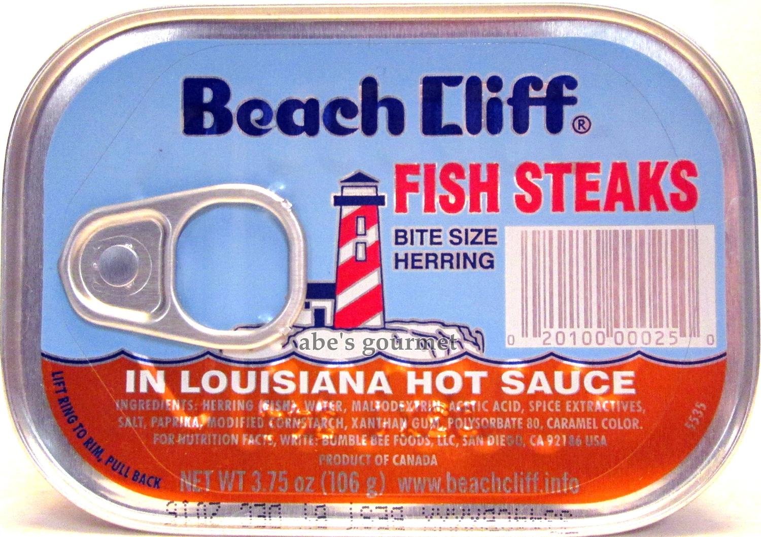 Beach Cliff Bite Size Herring Fish Steaks in Louisiana Hot Sauce (4