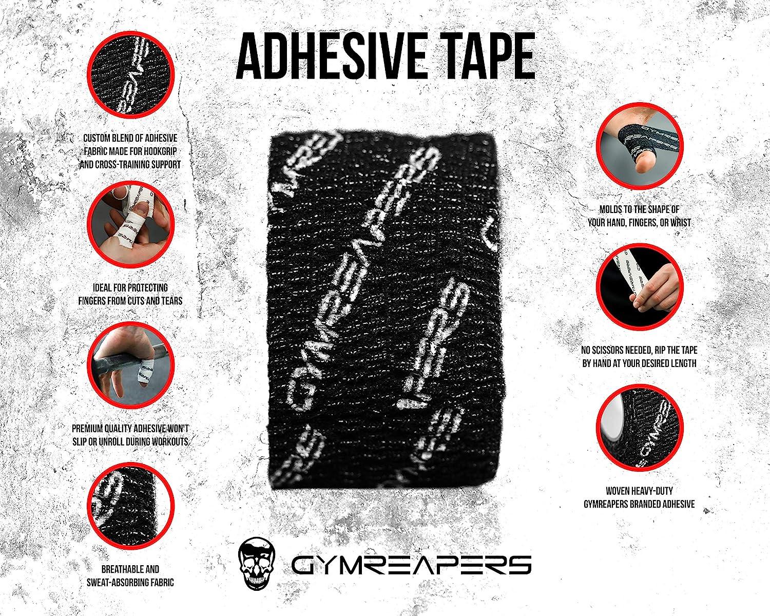 Weightlifting Hook Grip Tape w/Premium Adhesive for Olympic Weight Lift,  Cross Training & Lifting, Stretch Fit Athletic Finger Wrap, Protects Thumb