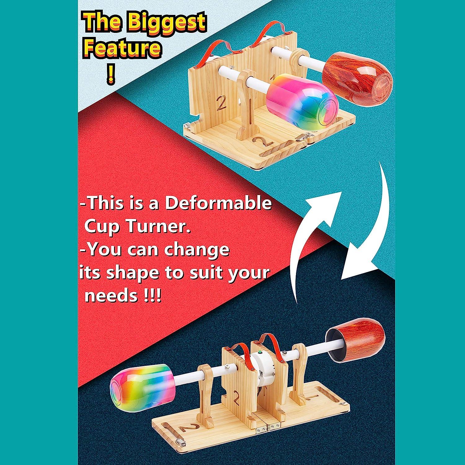 Cup Turner for Crafts Tumbler Tumbler Spinner Kit Cup Rotator Tools Epoxy  Crafts with Rotisserie Motor