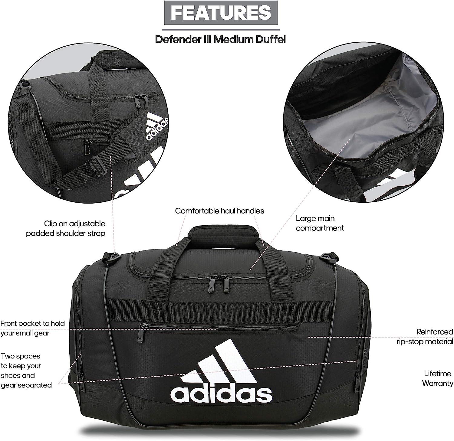 adidas Defender Large Duffel Bag Black/White One Size Buy