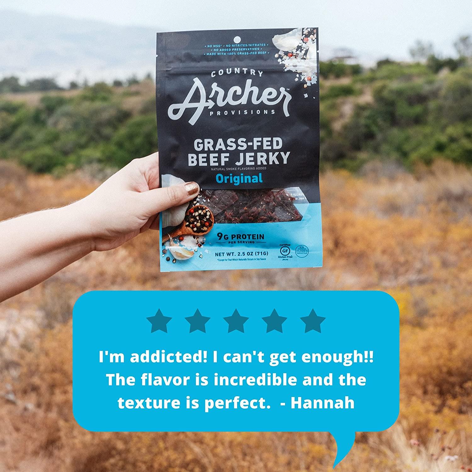 Country Archer Jerky GrassFed Beef Jerky Original 2.5 oz
