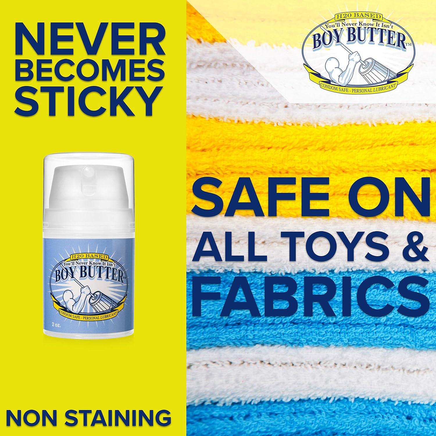 Boy Butter H2O Formula Water Based Lubricant Personal Lubricants for  Privacy with Vitamin E and Shea