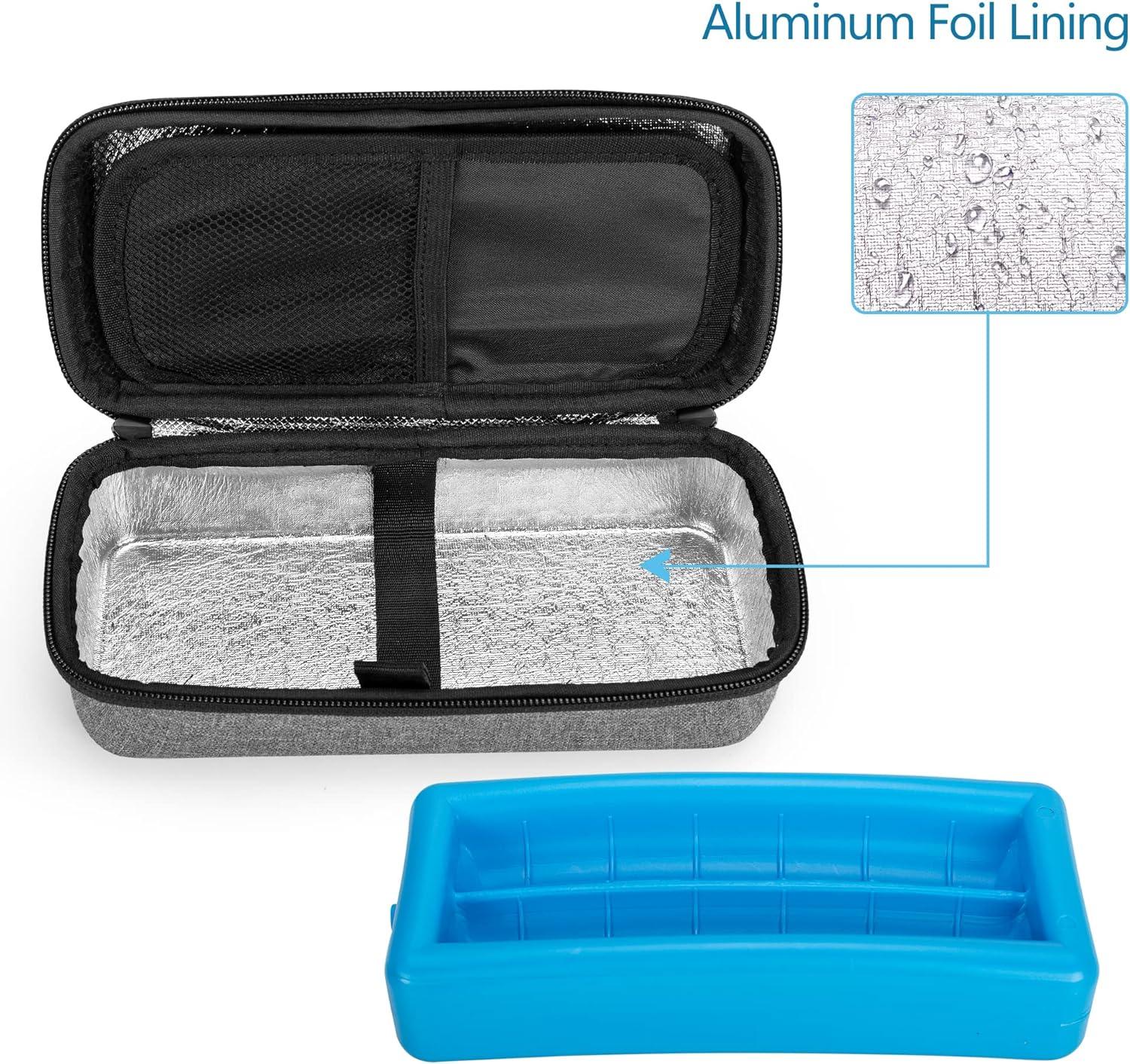 Damero Insulin Cooler Travel Case - Gray Medical Cooler Bag with Ice Pack  for Diabetics | Buy Now with Express International Delivery | GoSupps.com