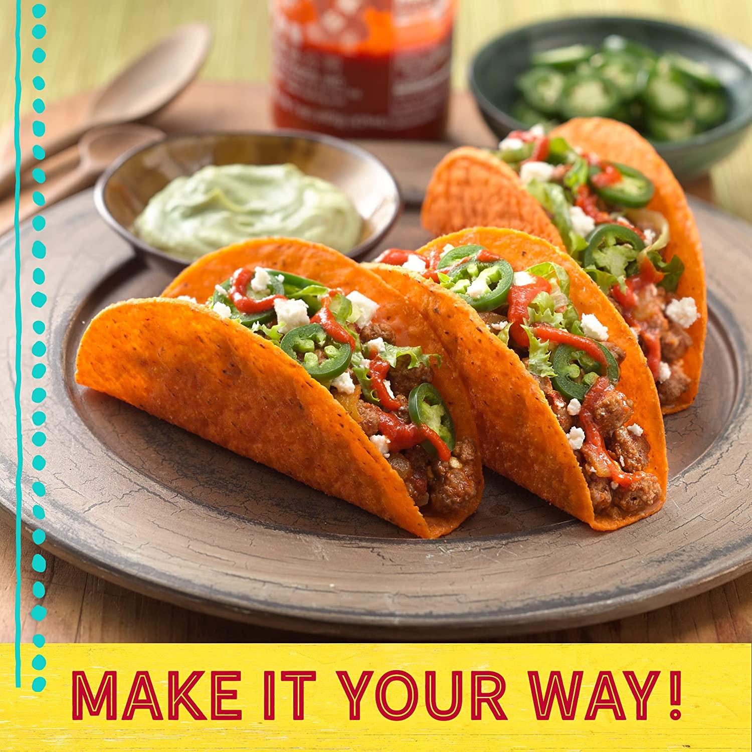 Old El Paso Stand 'N Stuff Bold Nacho Cheese Flavored Taco Shells 10ct, Pack of 6