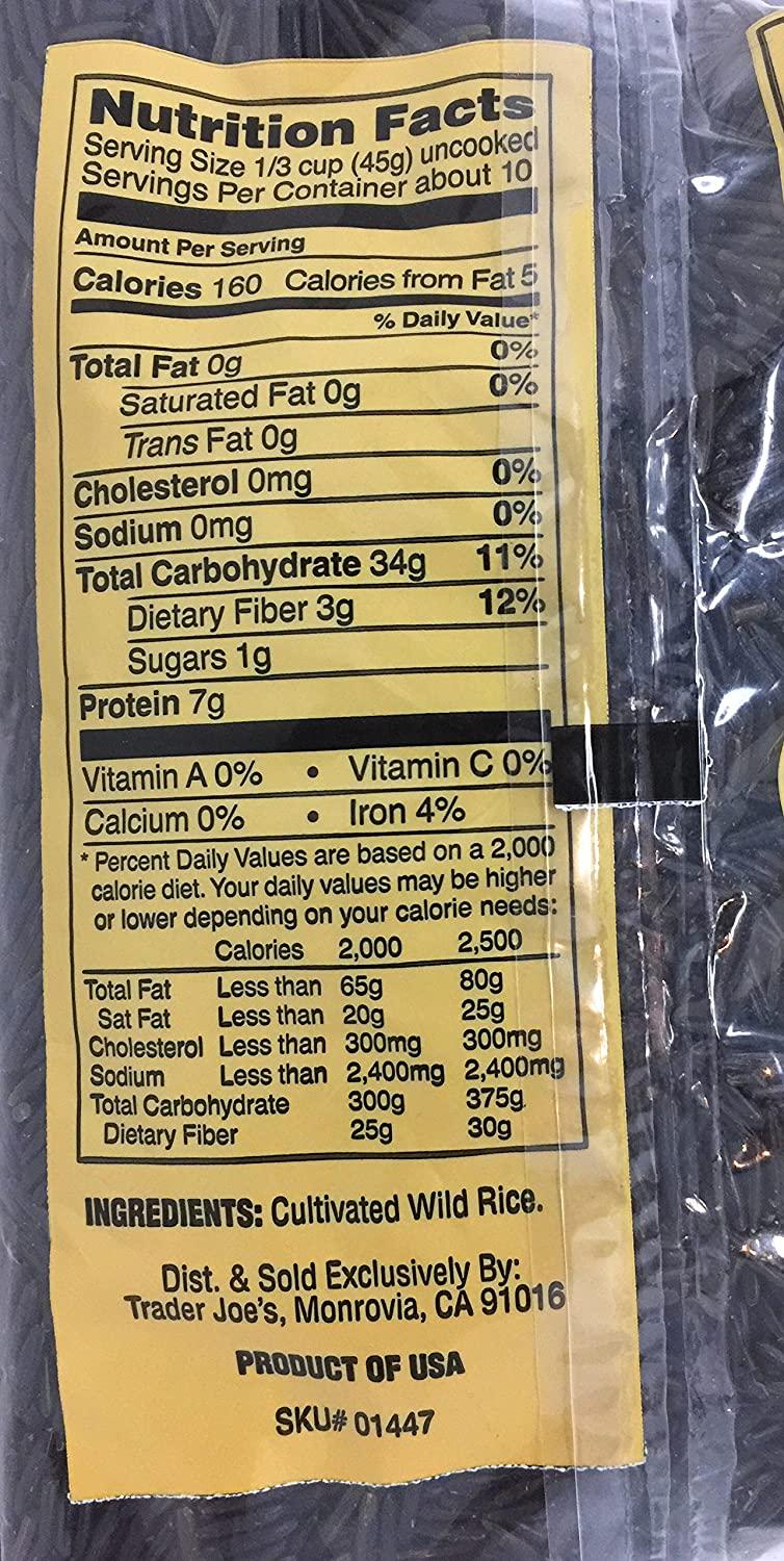 Trader Joe's Wild Rice 16 oz Premium Quality Grain for Healthy Meal Prep