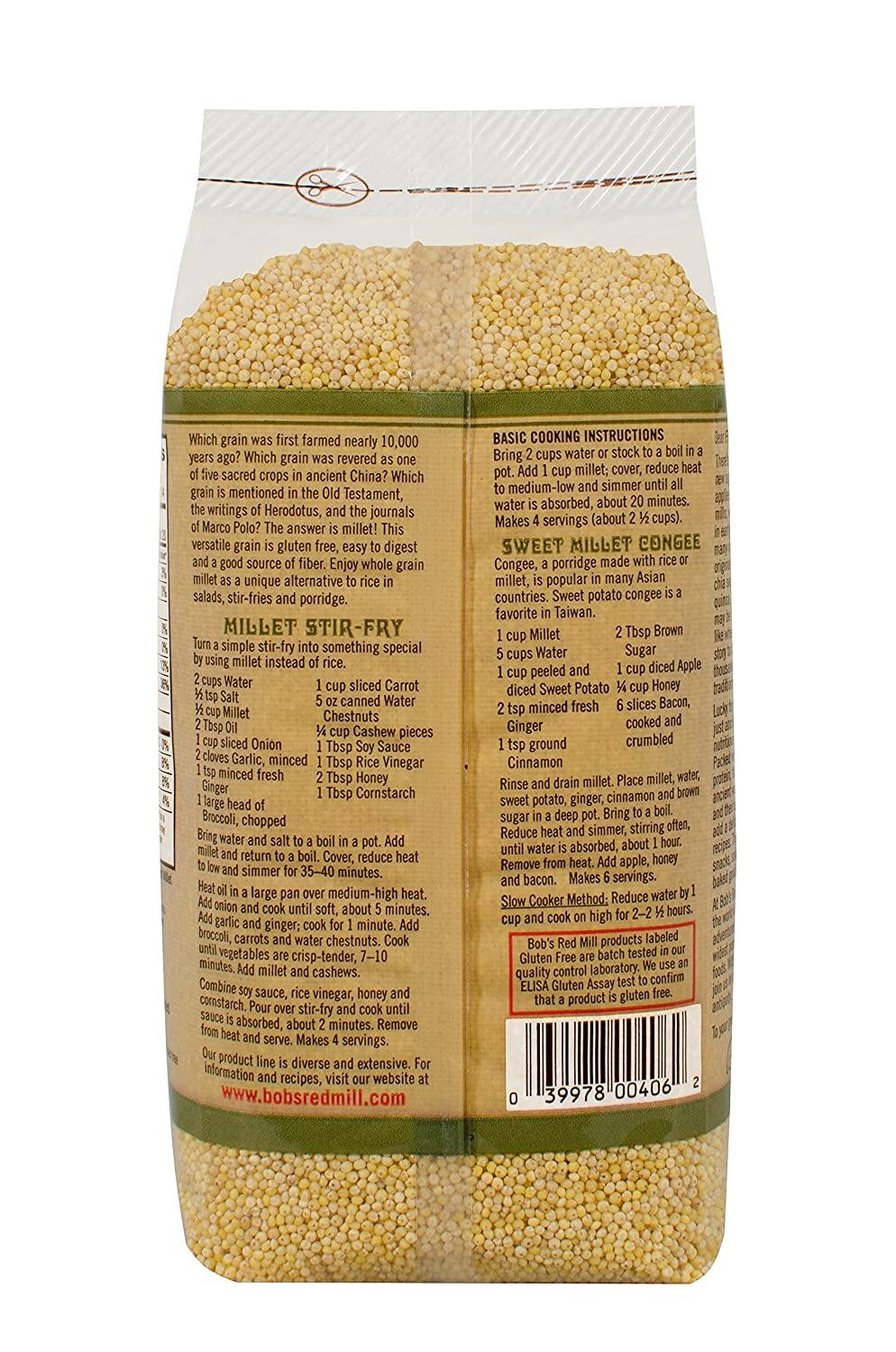 Bob's Red Mill Millet Hulled, 28Ounce (Pack of 4)