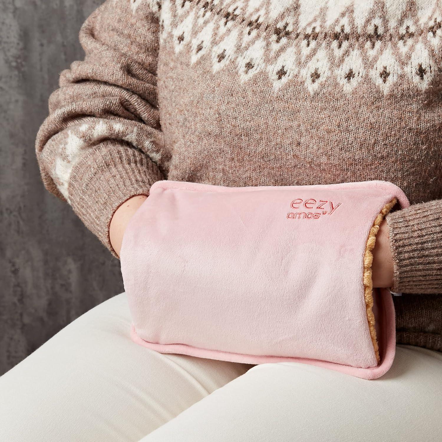 AMOS Eezy Rechargeable Electric Hot Water Bottle Bed Warmer Pain Relief Pink