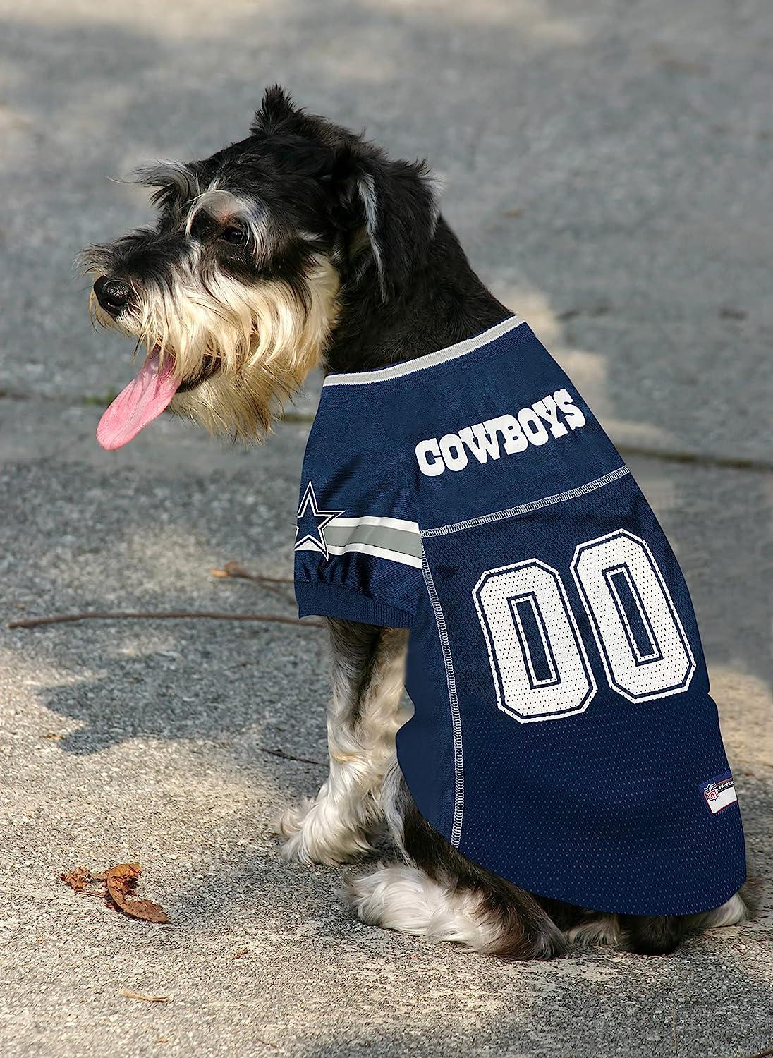 NFL Dallas Cowboys Dog Jersey, Size: Small. Best Football Jersey Costume  for Dogs & Cats. Licensed Jersey Shirt.