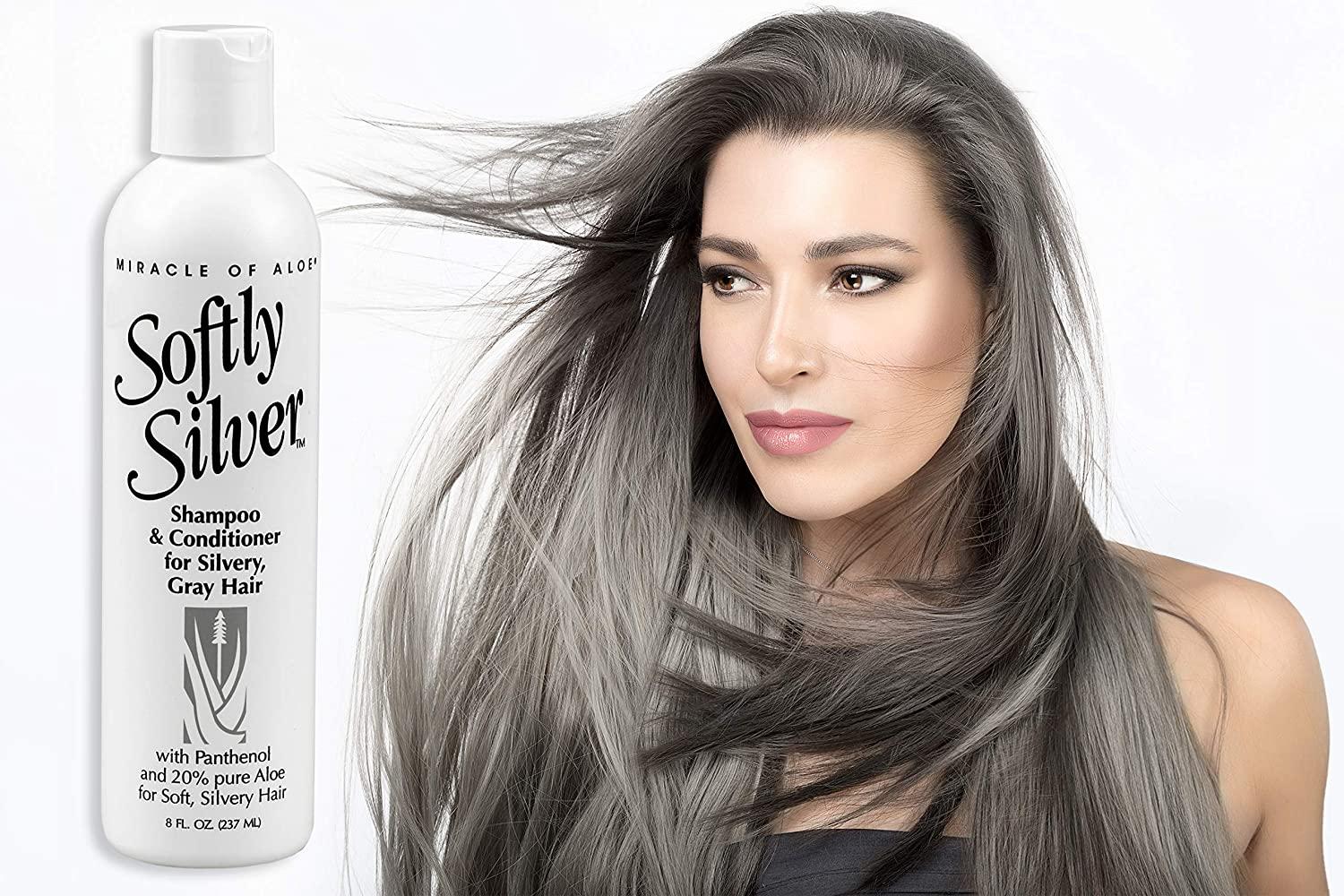 Softly Silver Gray Hair Shampoo/Conditioner, 8 oz bottle
