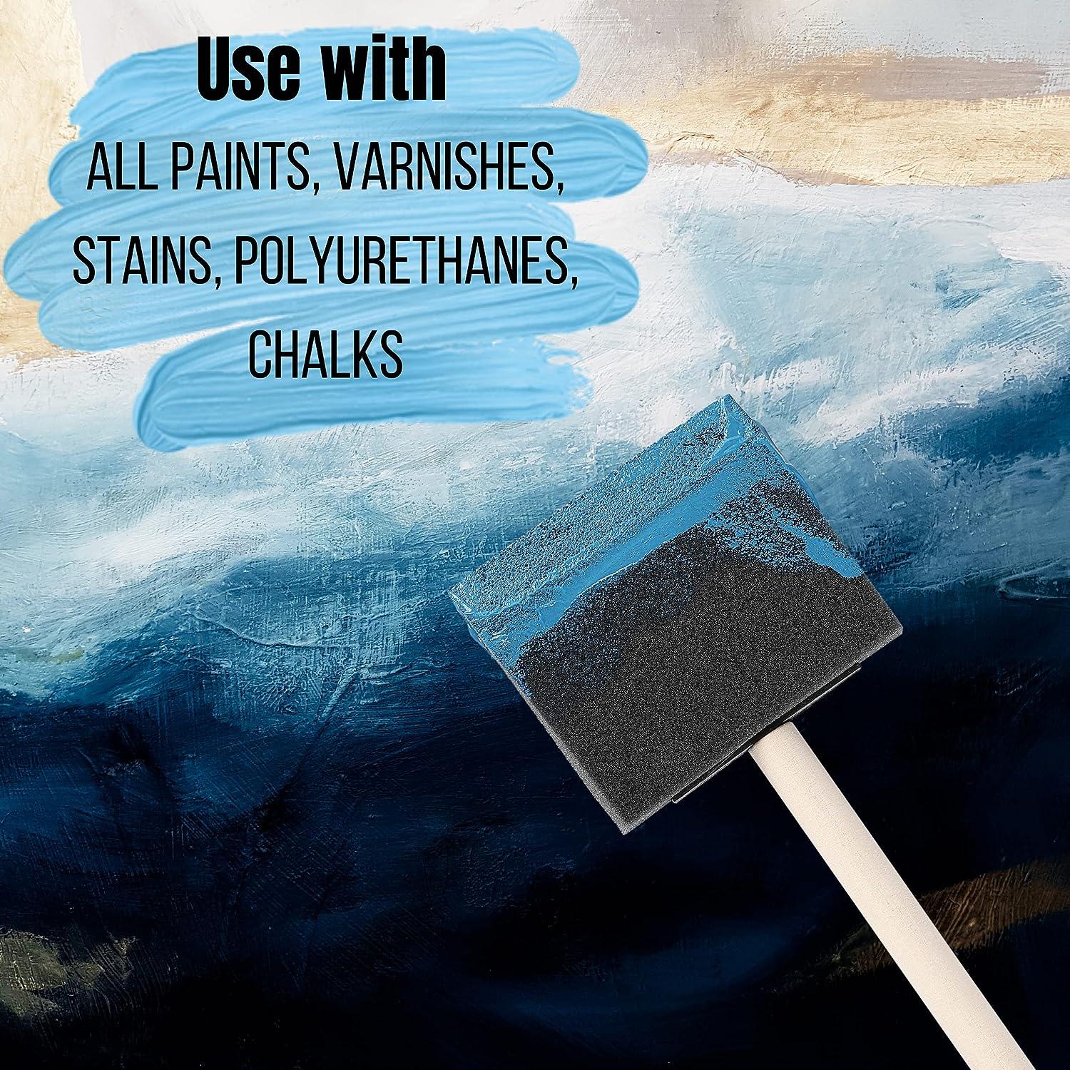 Foam Paint Brushes, Sponge Brushes, Sponge Paint Brush, Foam Brushes, Foam Brushes for Painting, Foam Brushes for Staining Paint Sponges Foam Brush