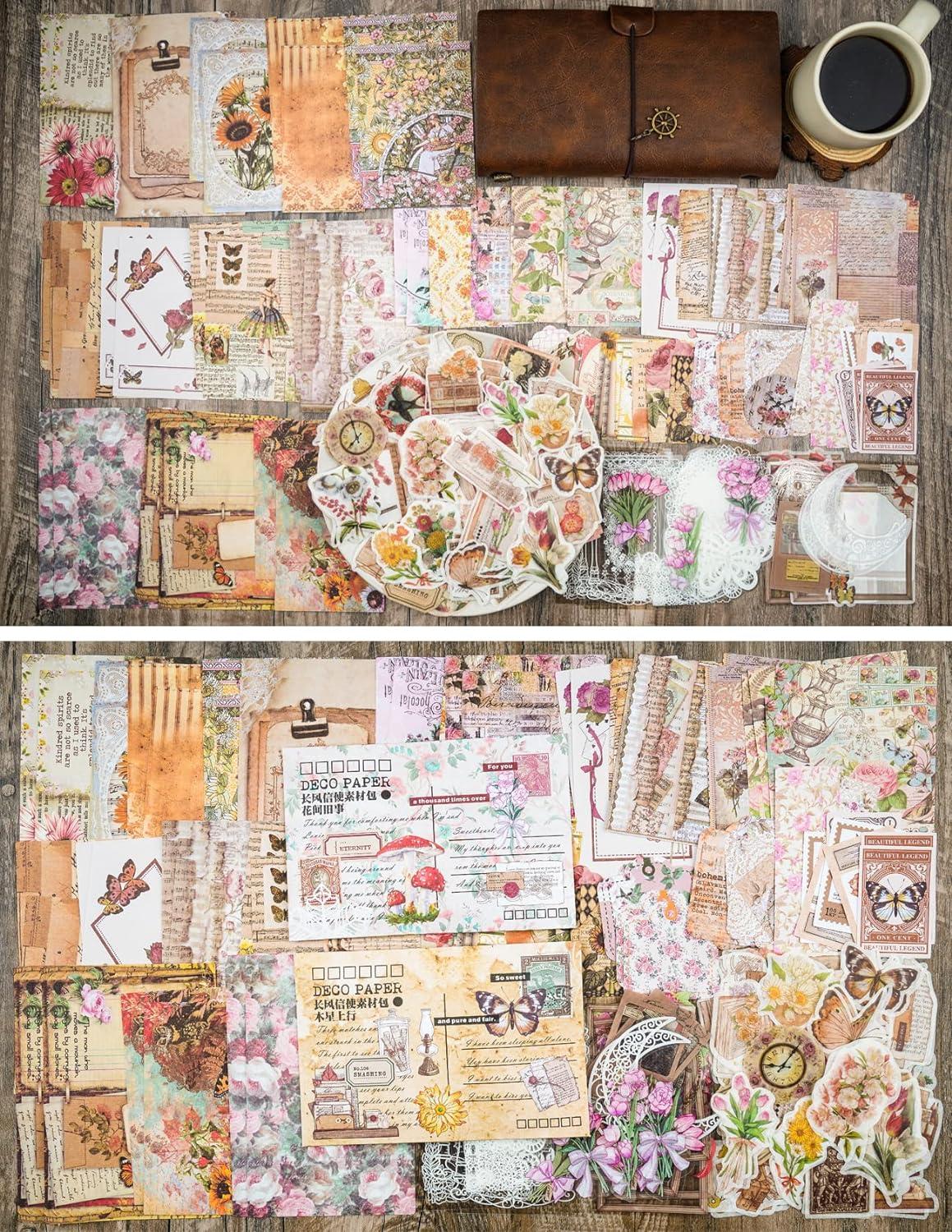 mixed holiday ephemera vintage junk journal supplies collage scrapbook