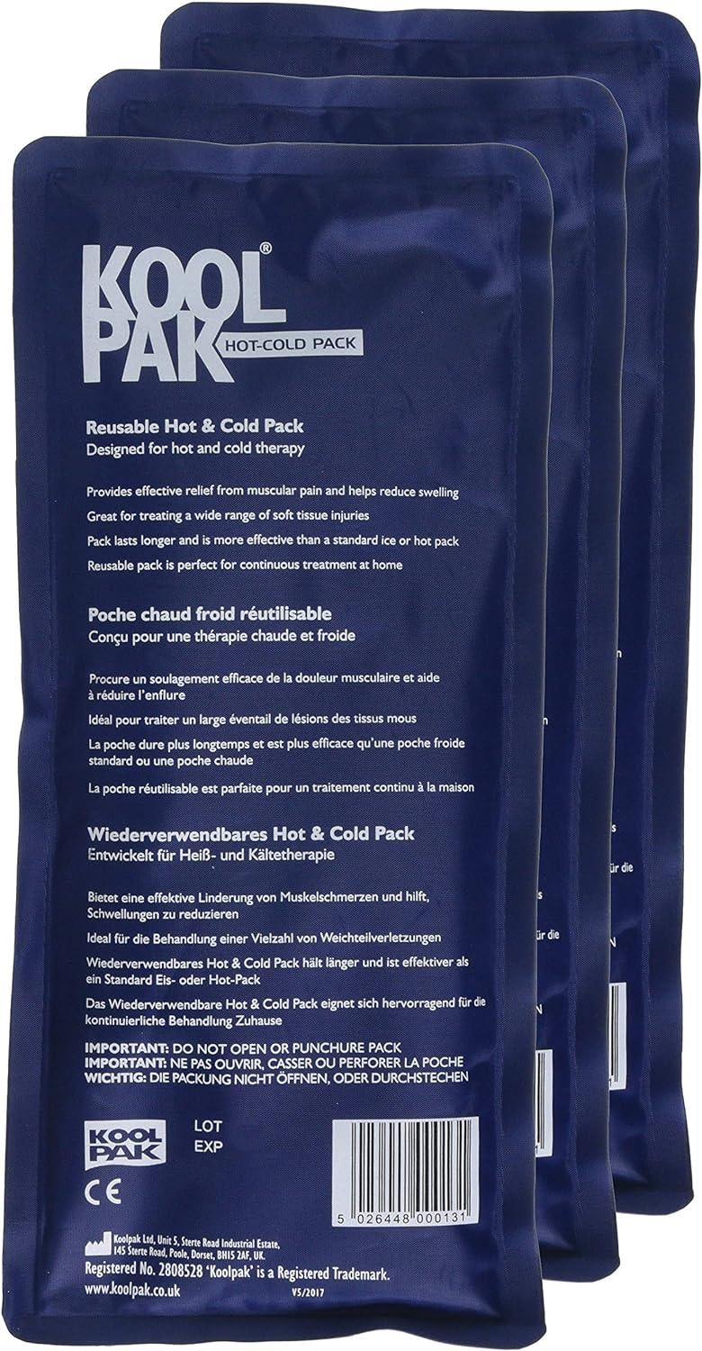 Koolpak Deluxe Reusable Hot/Cold Gel Packs x3 (Triple Pack) 3 Count