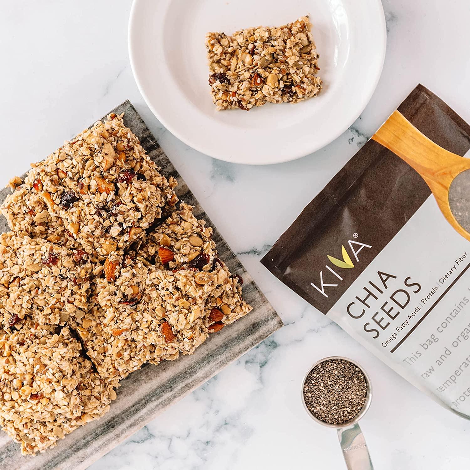 Kiva Organic Raw Chia Seeds 16 oz. Bag USDA Organic, NonGMO, Gluten