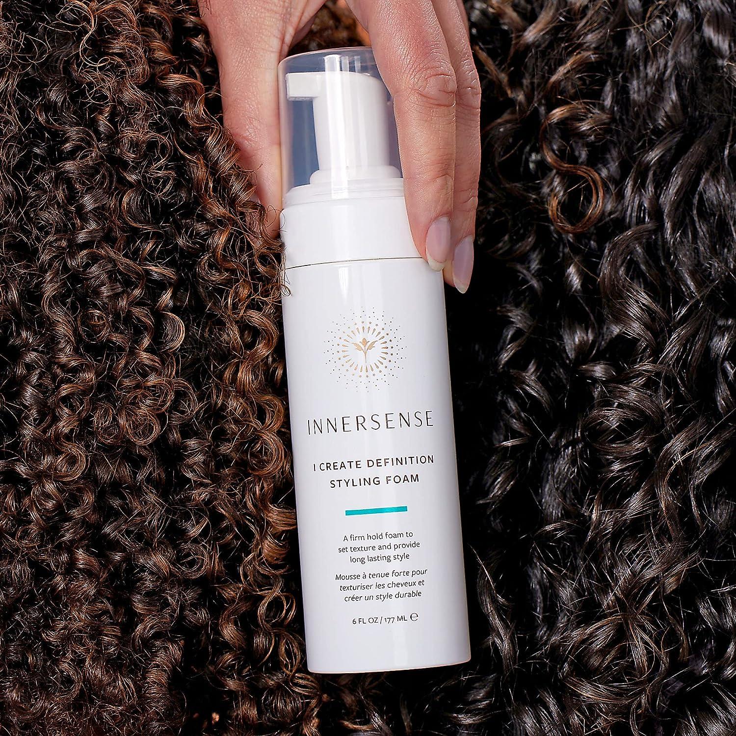 INNERSENSE Organic Beauty - Natural I Create Definition Styling Foam, Clean Haircare For Long-Lasting Curls (6 fl oz