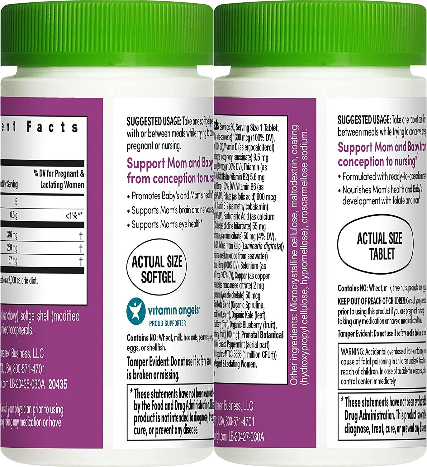Rainbow Light Prenatal Daily Duo - Prenatal Multivitamin & DHA Softgels ...
