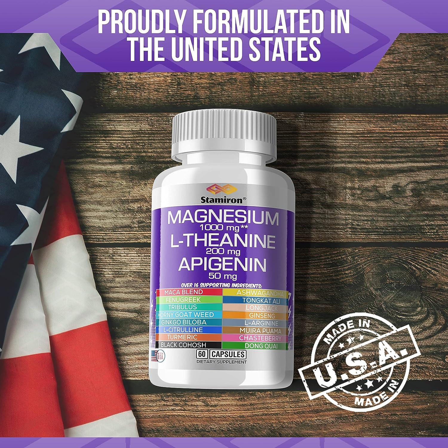 Premium Magnesium Complex Supplement with L Theanine, Apigenin, and
