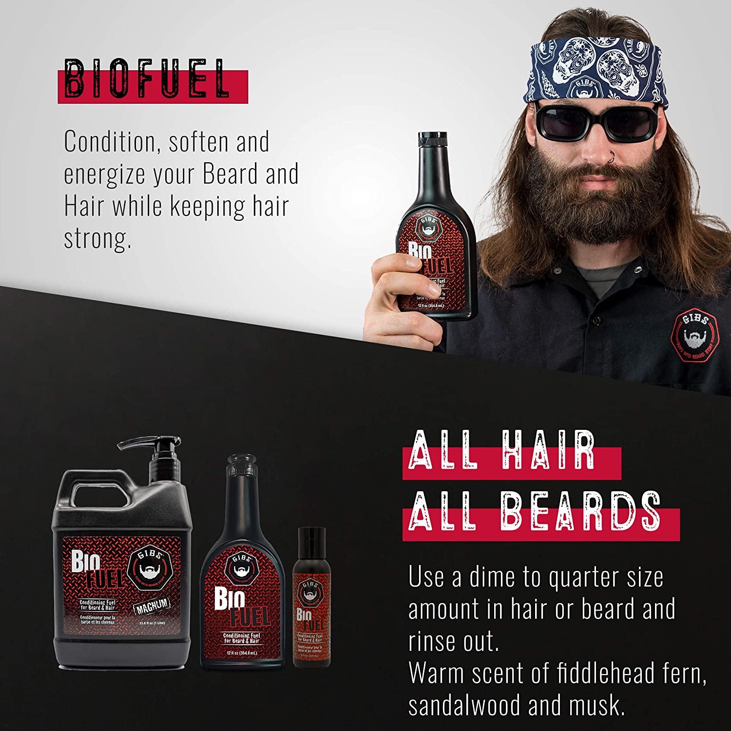 GIBS BioFuel Hair Conditioner for Men Moisturizing Beard and Hair