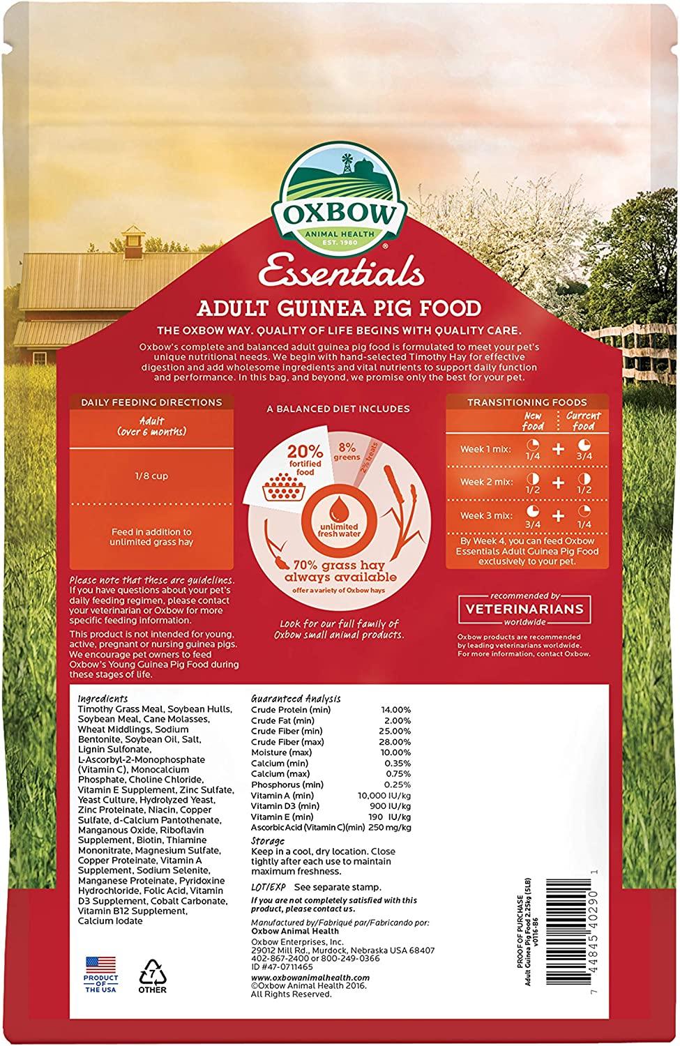 Oxbow essentials guinea top pig food