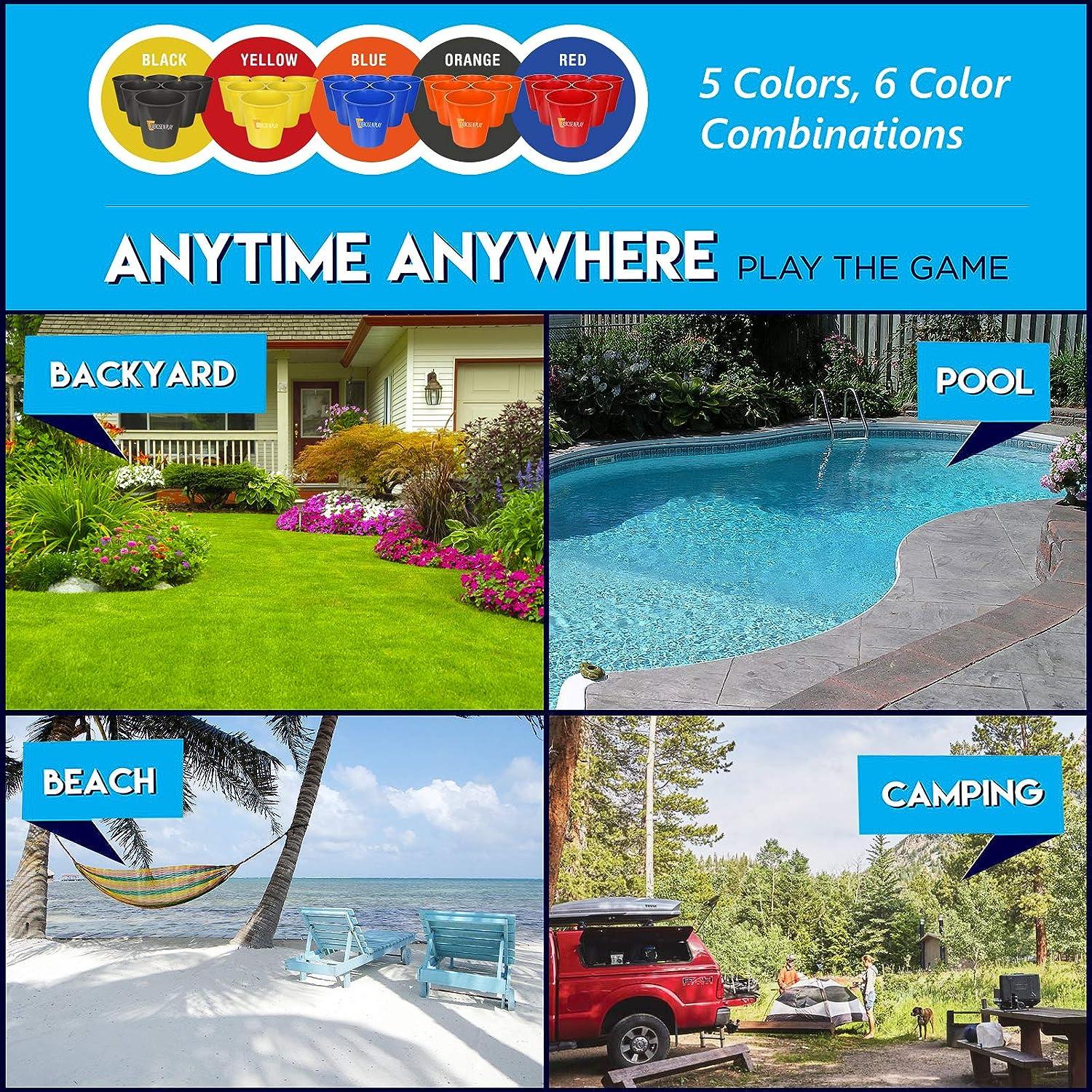 EP EXERCISE N PLAY Backyards Pong Games Giant Yard Pong Bucket Yard