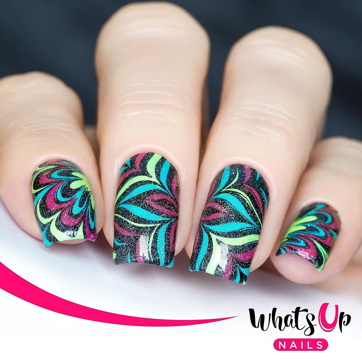 Whats Up Nails - B002 Water Marble to Perfection Stamping Plate for Nail  Art Design