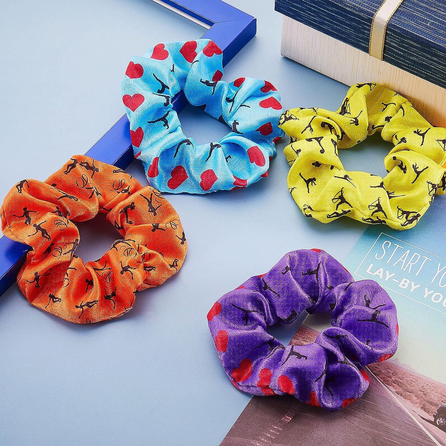 8 Pieces Gymnastics Hair Scrunchies Velvet Gymnastics Hair Elastics