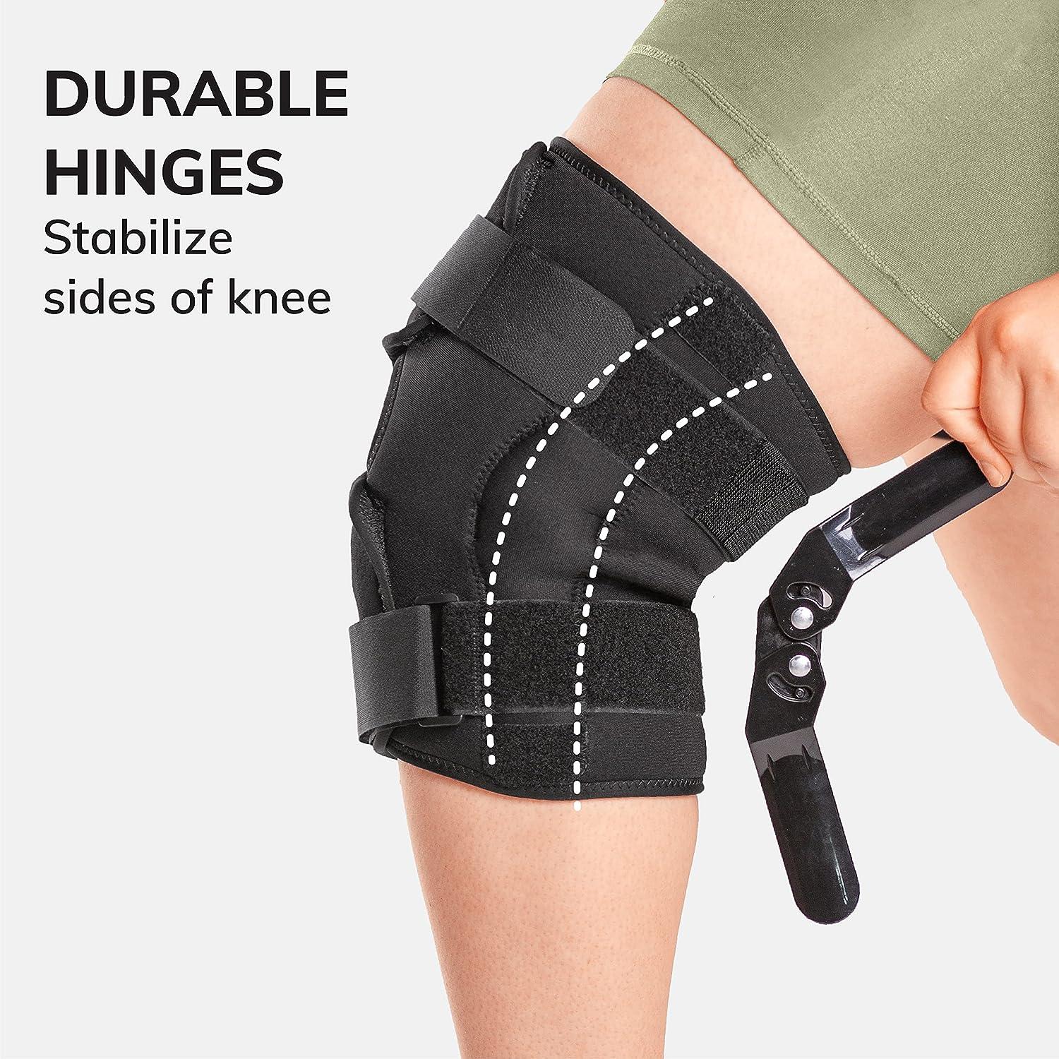 BraceAbility Plus Size Knee Brace with Hinges Bariatric Compression