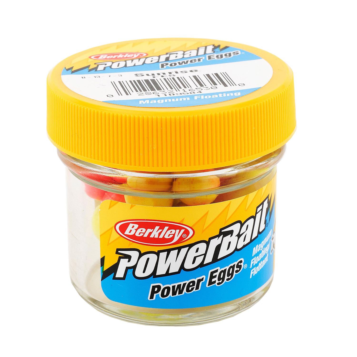Berkley PowerBait Power Eggs Floating Magnum Fishing Soft Bait, Sunrise -  Original Scent, .5 oz Small Jar