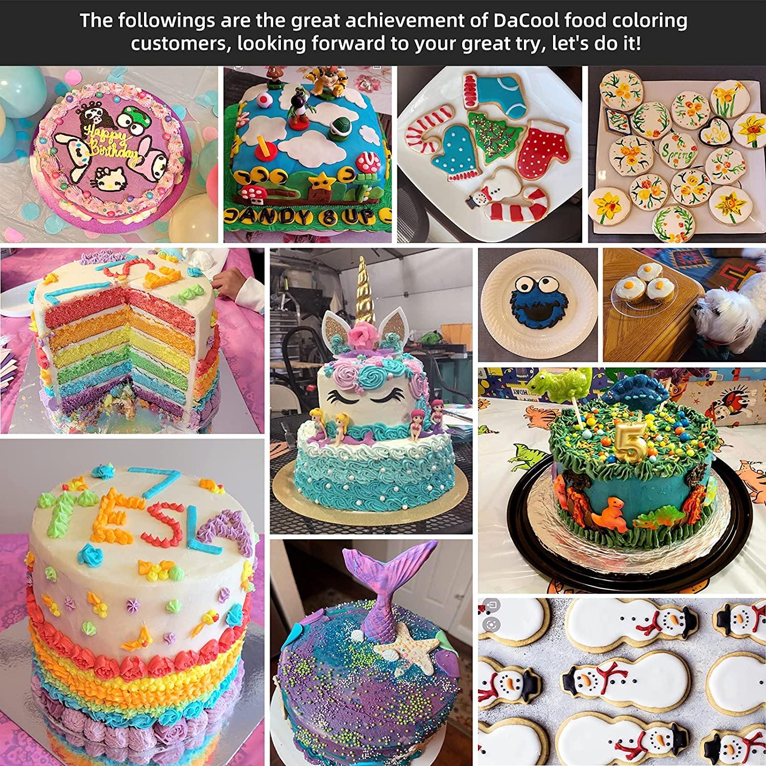 DaCool Upgraded OilBased Food Dye Coloring .35 Fl.Oz Bottles for