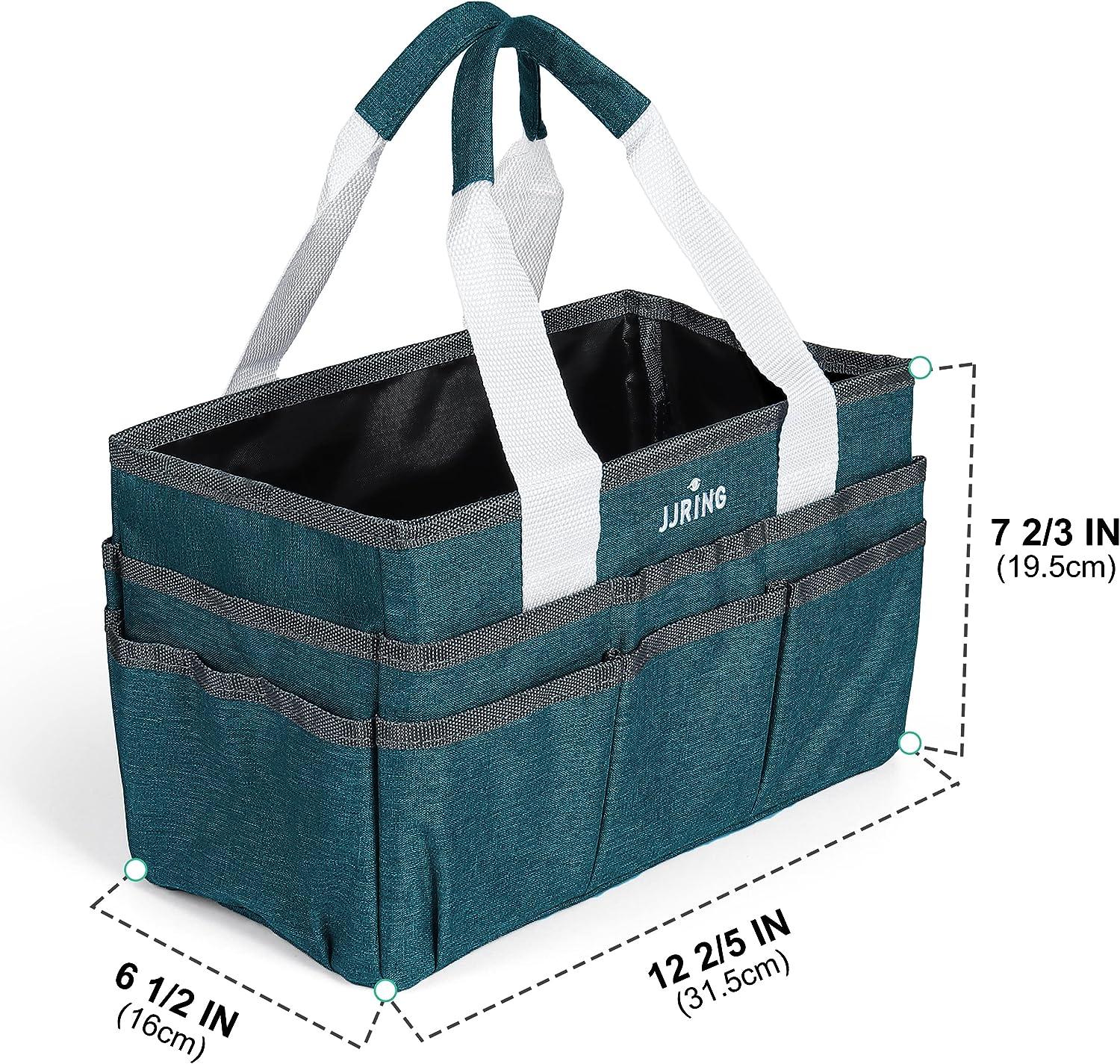 Traveller Fundamentals Organizer Tote Bag Carrier - 600D Blue Nylon Fabric  Art Caddy - for Art, Craft, Sewing, Medical, and Office Supplies Storage 