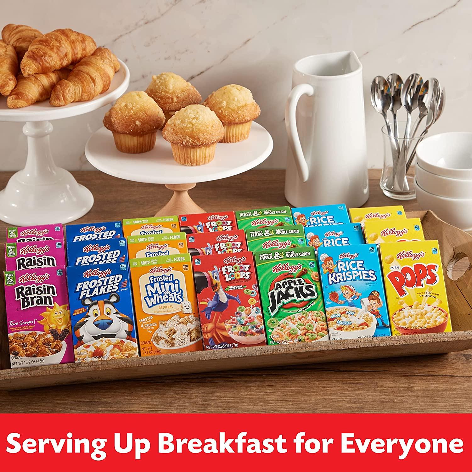 Kellogg's Breakfast Cereal Variety Pack Kids Breakfast Assortment