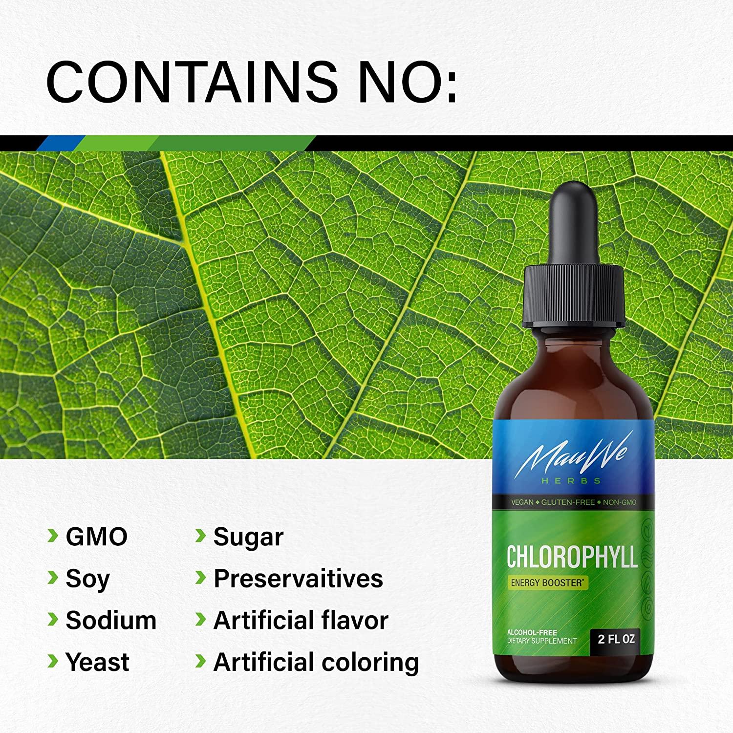 Chlorophyll Liquid Drops Organic Sodium Copper Chlorophyllin Extract