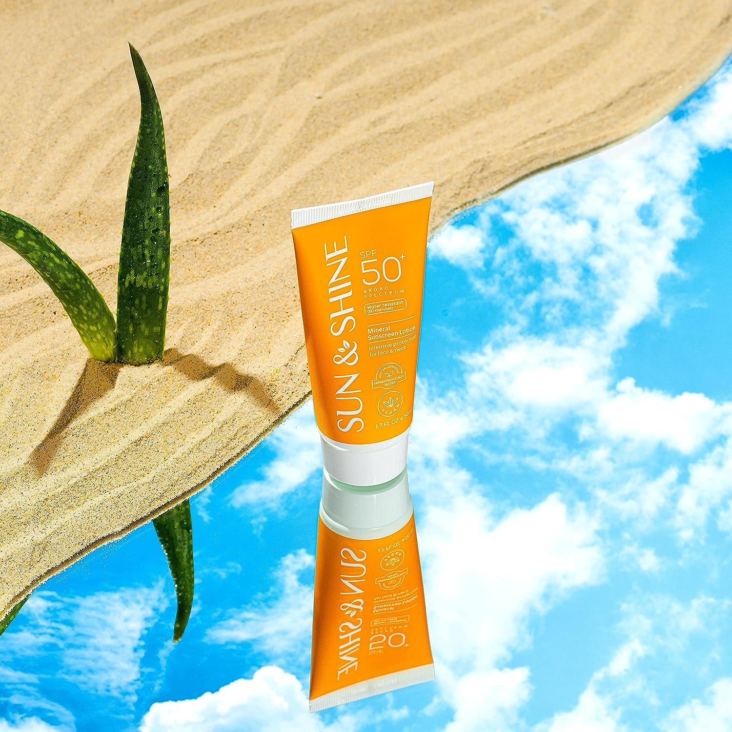 SUN & SHINE Mineral Sunscreen Lotion SPF50 1.7 Oz - Broad