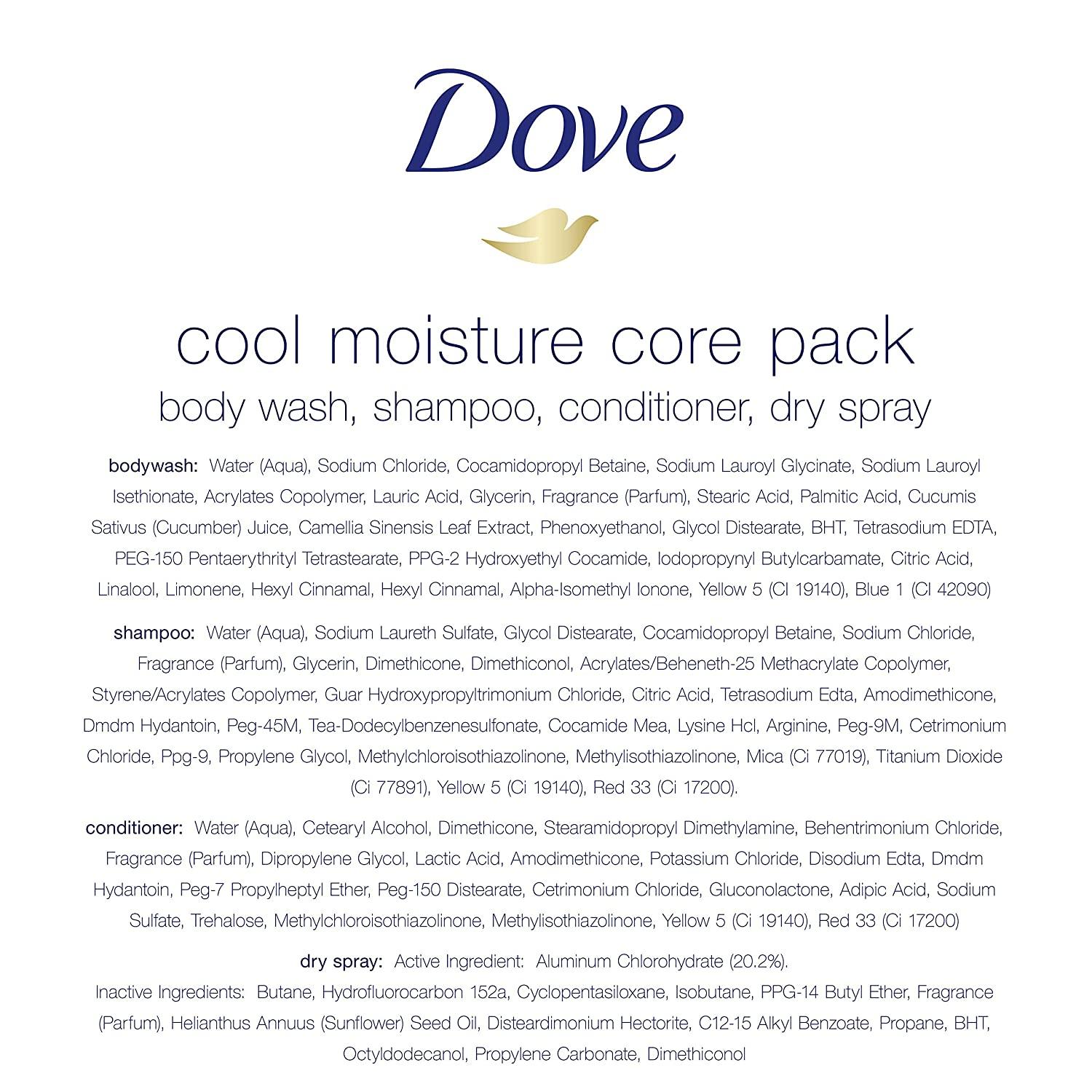 Dove Hair and Skin Care Regimen Pack For Soft Skin and Clean Hair Cool  Moisture Includes 2 Hair and 2 Skin Care Products,  Ounce
