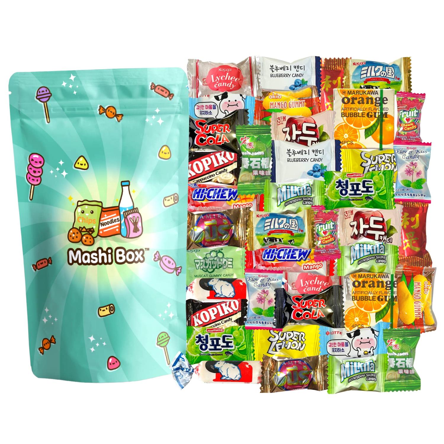 Mashi Box Asian Candy Mystery Variety Pack 40 PCS Japanese, Chinese Mashi Box Asian Candy Mystery Variety Pack 40 PCS Japanese, Chinese