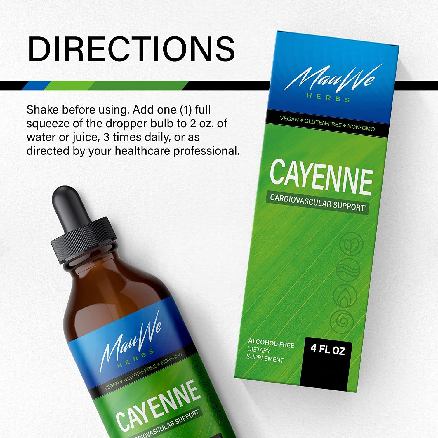 Organic Cayenne Tincture 4 Fl Oz Digestive Support, Joint Health