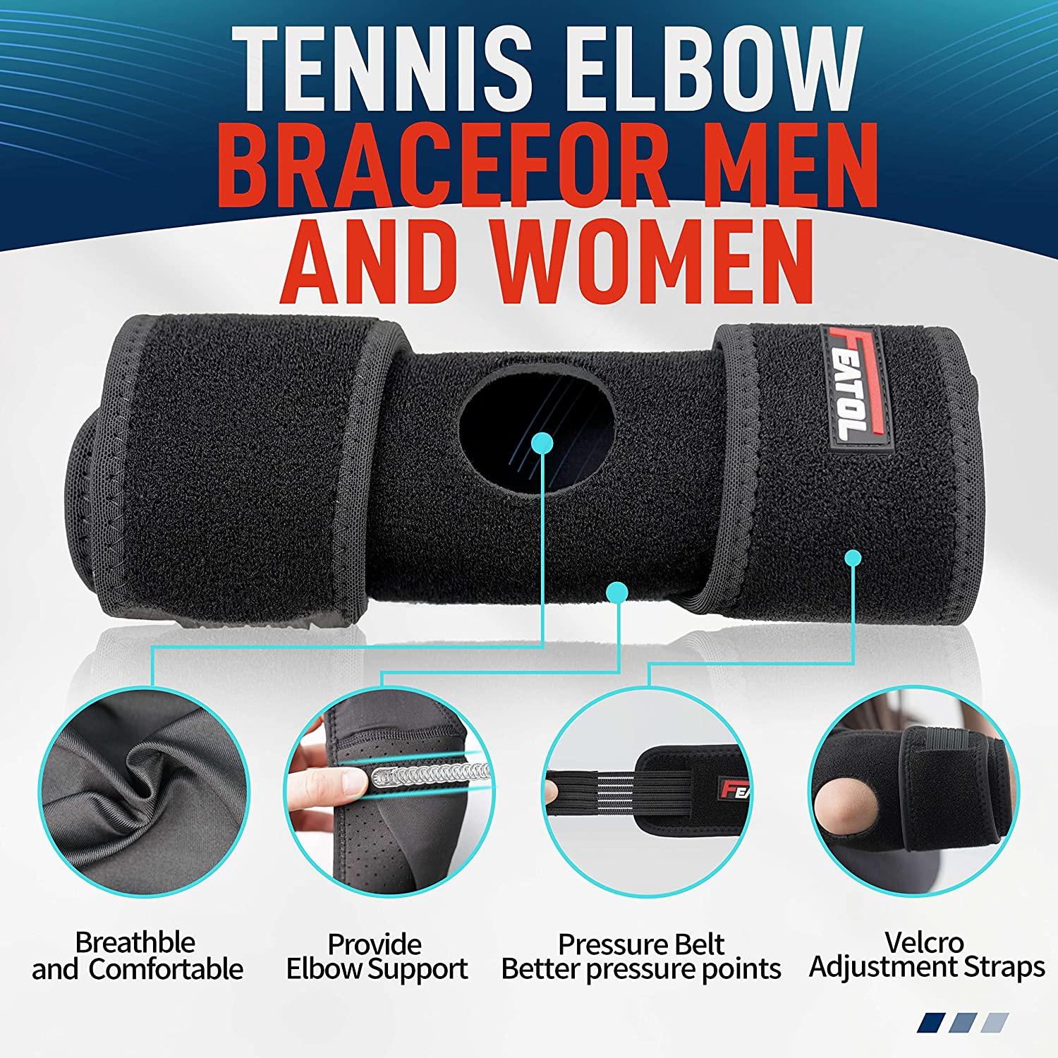 FEATOL Elbow Brace for Tendonitis & Tennis Elbow Men & Women Golfers