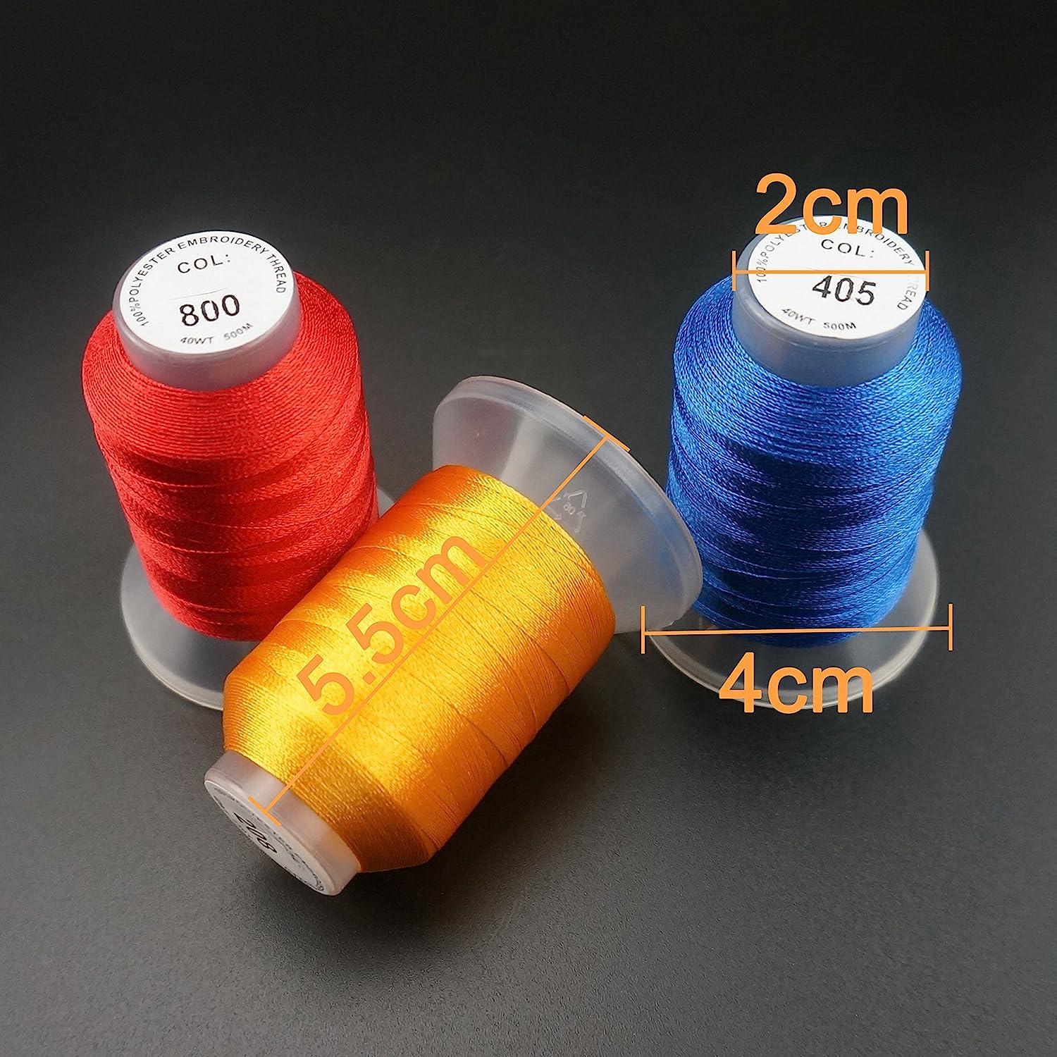 8 Colors Luminary Glow in The Dark Embroidery Machine Thread Kit