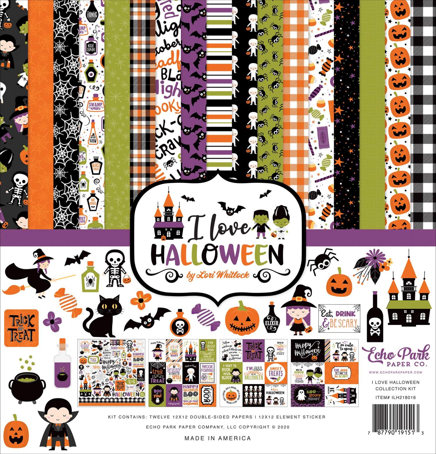 Echo Park Paper Company Love Halloween Collection Kit, Orange