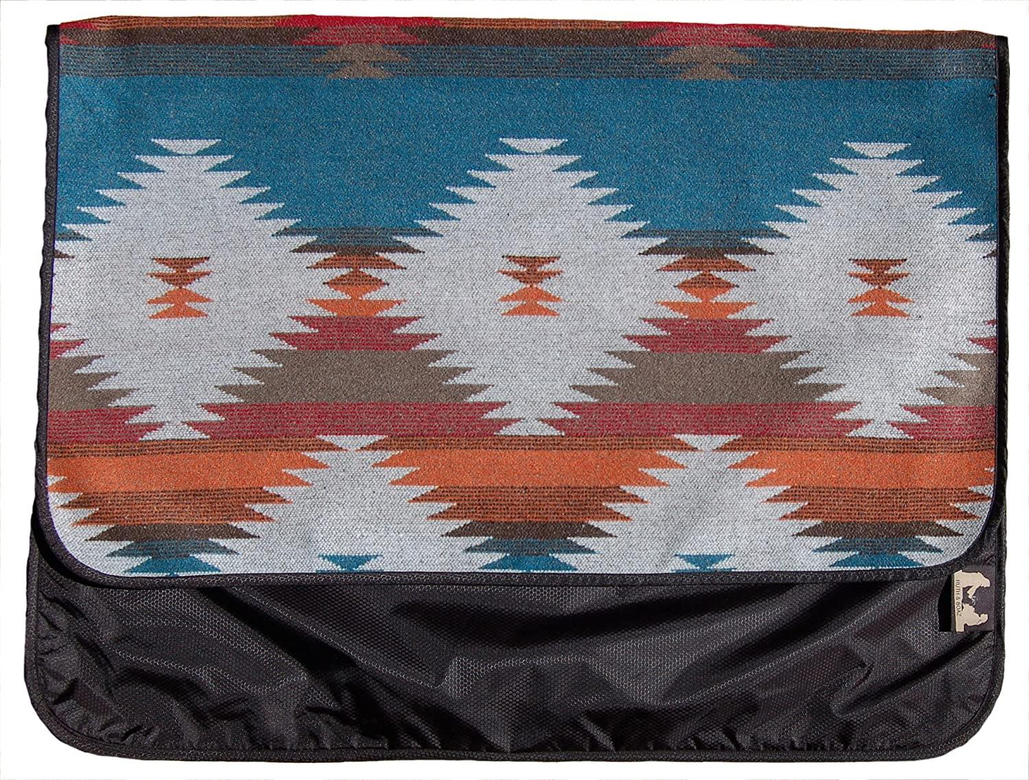 Ruth&Boaz Outdoor Wool Blend Pet Blanket Ethnic Inka Pattern Morange