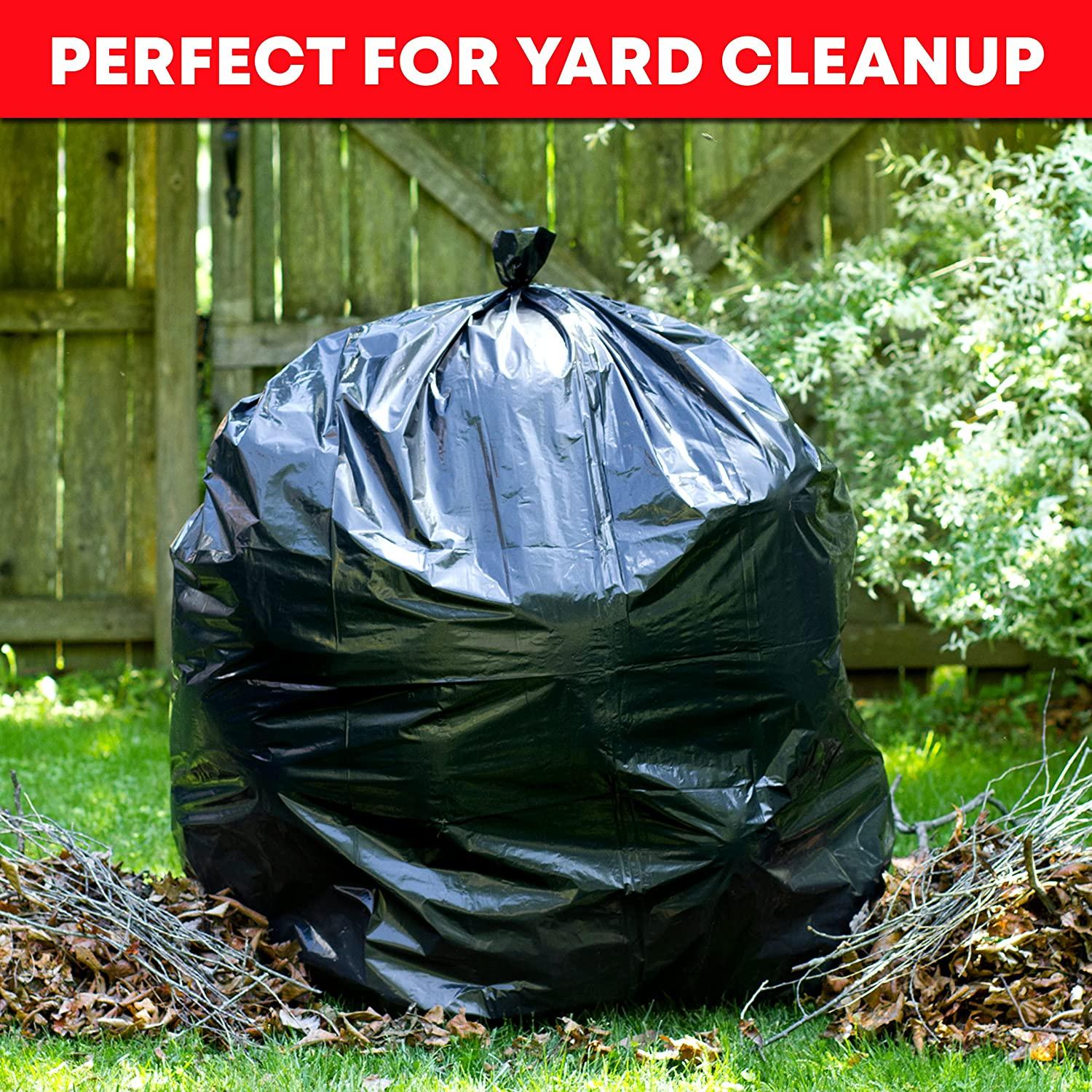 10-Pack Of 13-Gallon Black Garbage Bags - Perfect For Yards & Kitchens!