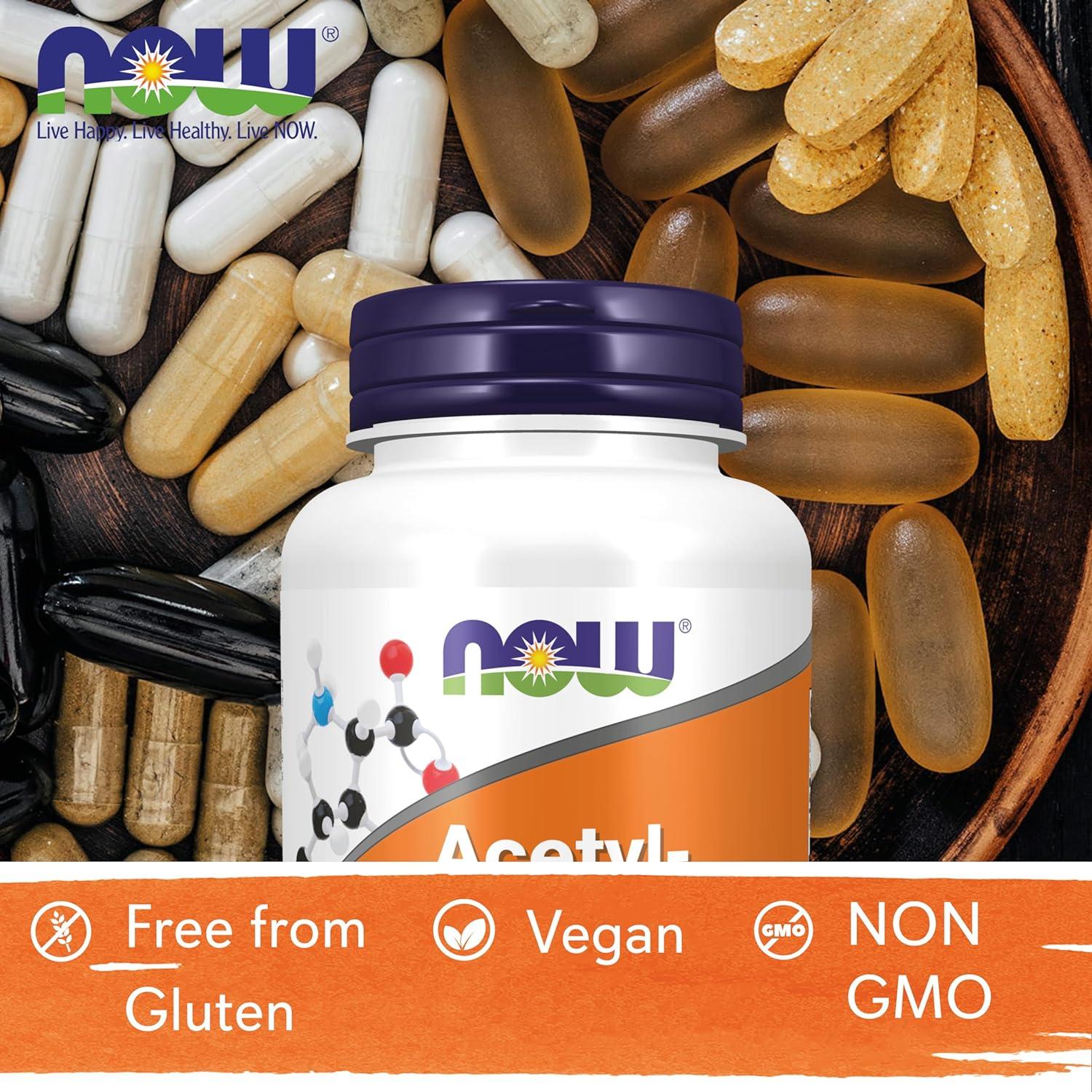 Now Foods Acetyl-L-Carnitine 500mg Vegan Capsules - Lab-Tested Amino Acid, Gluten & SOYA Free | Buy Now with Express International Delivery Now Foods Acetyl-L-Carnitine 500mg Vegan Capsules - Lab-Tested Amino Acid, Gluten & SOYA Free | Buy Now with Express International Delivery