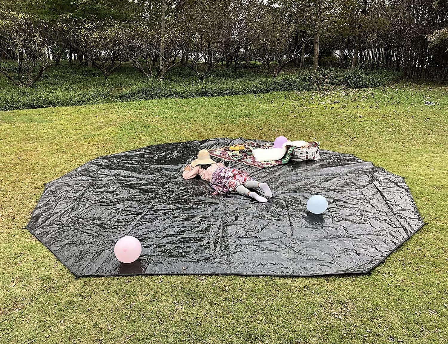 CACKOK Bell Tent Footprint Mat Waterproof Groundsheet for Yurt